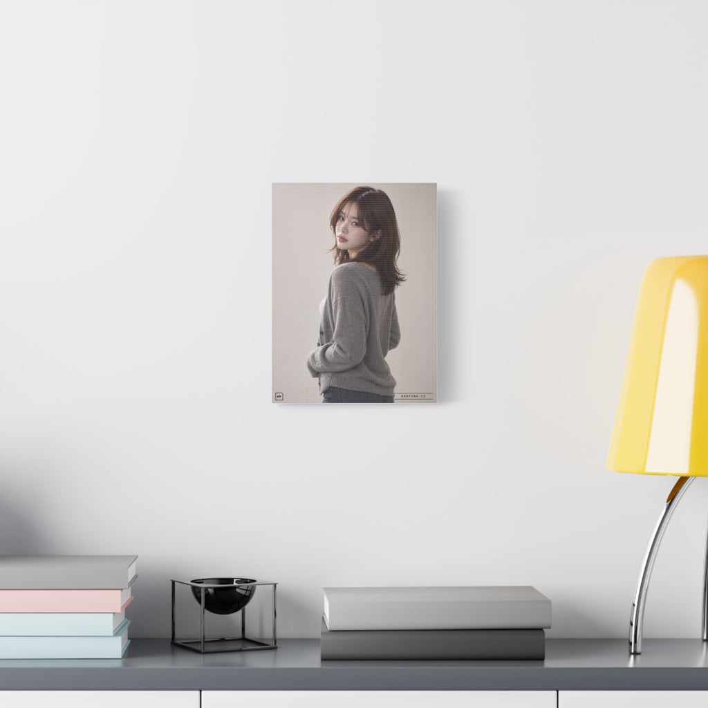 Matte Stretched Canvas Print — Minimal Portrait Wall Art