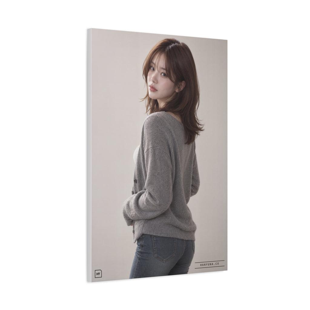 Matte Stretched Canvas Print — Minimal Portrait Wall Art