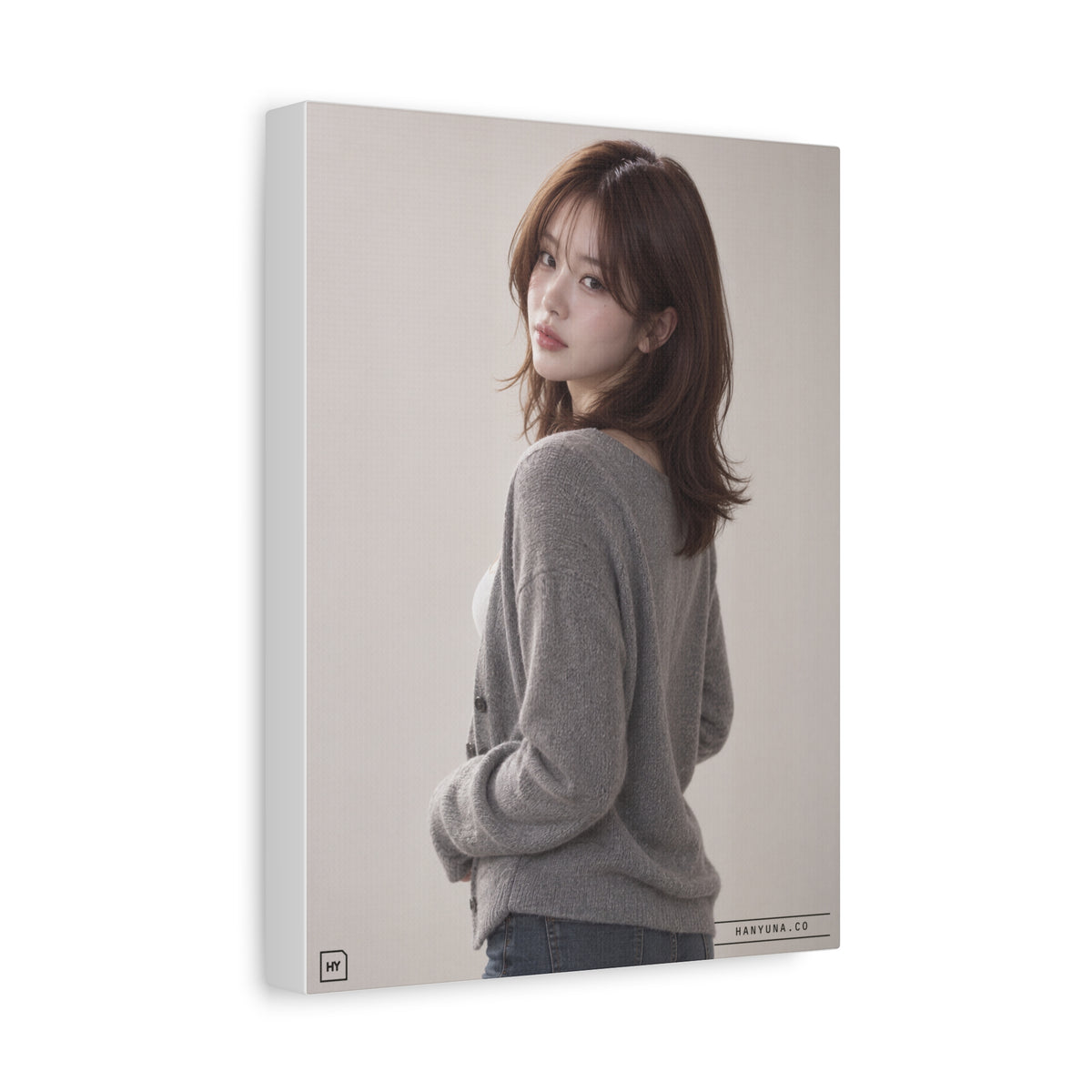 Matte Stretched Canvas Print — Minimal Portrait Wall Art