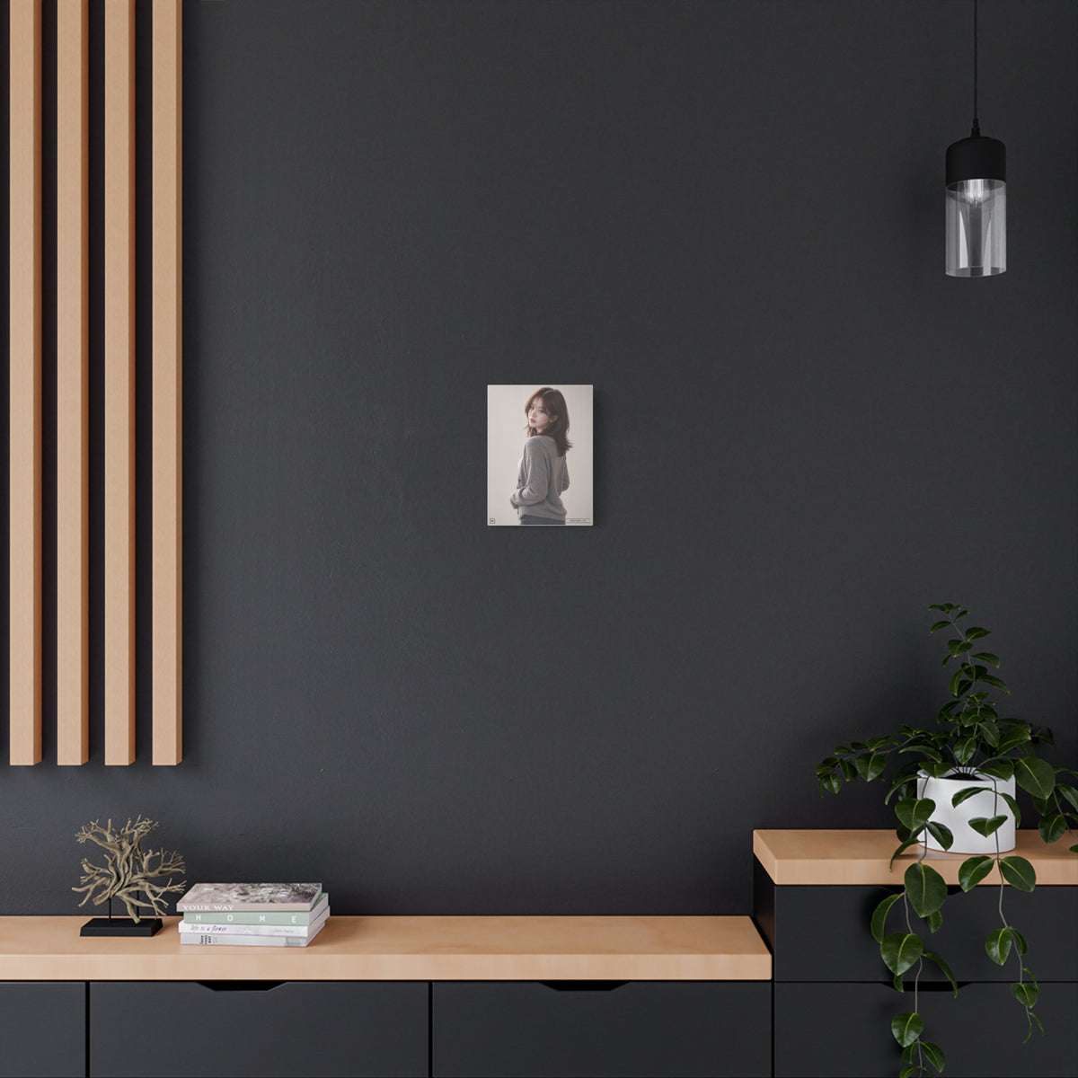 Matte Stretched Canvas Print — Minimal Portrait Wall Art