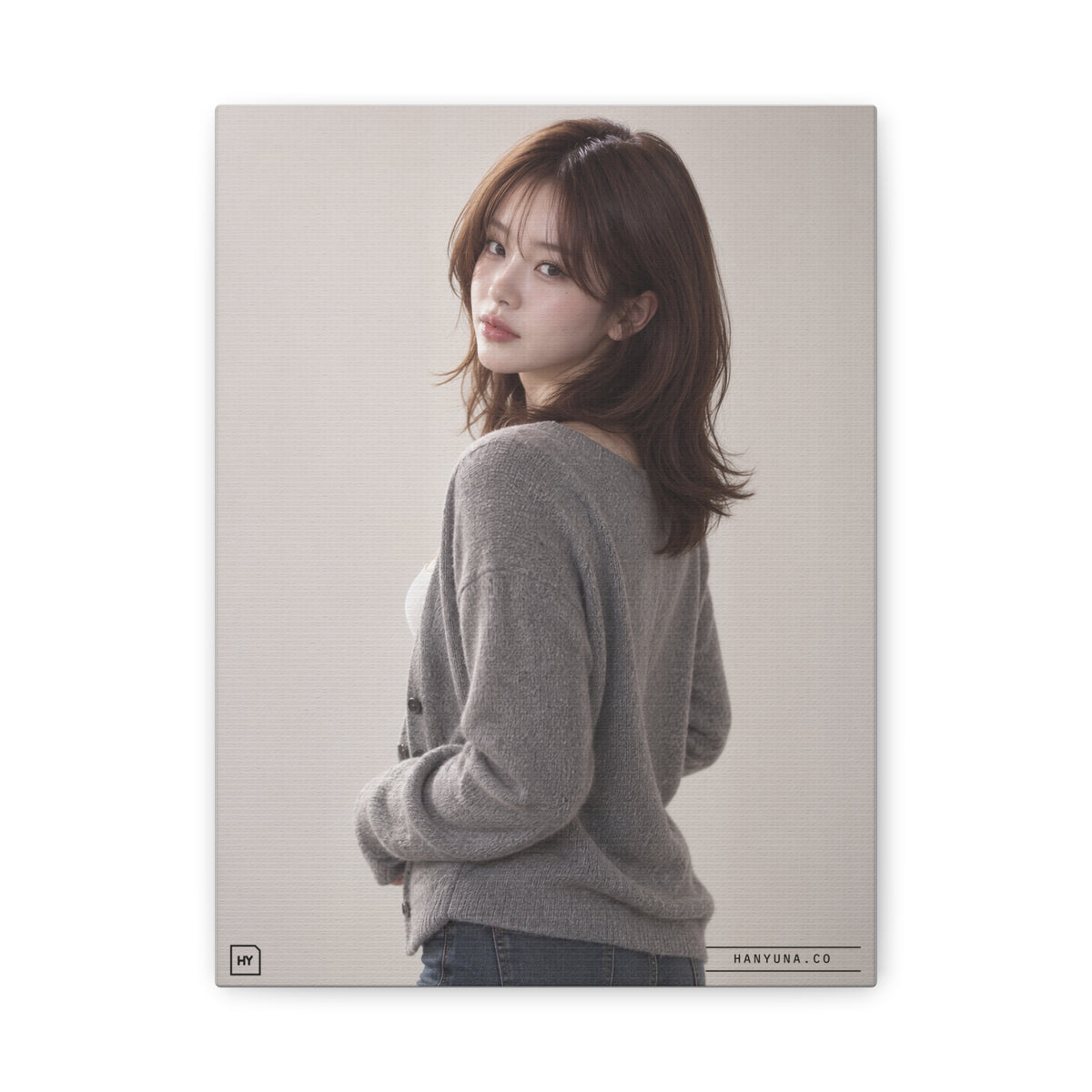 Matte Stretched Canvas Print — Minimal Portrait Wall Art