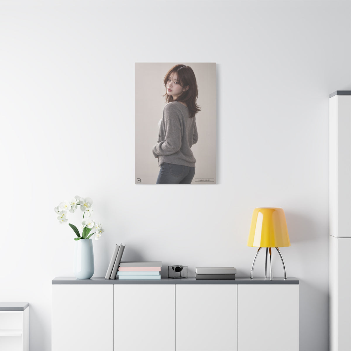 Matte Stretched Canvas Print — Minimal Portrait Wall Art