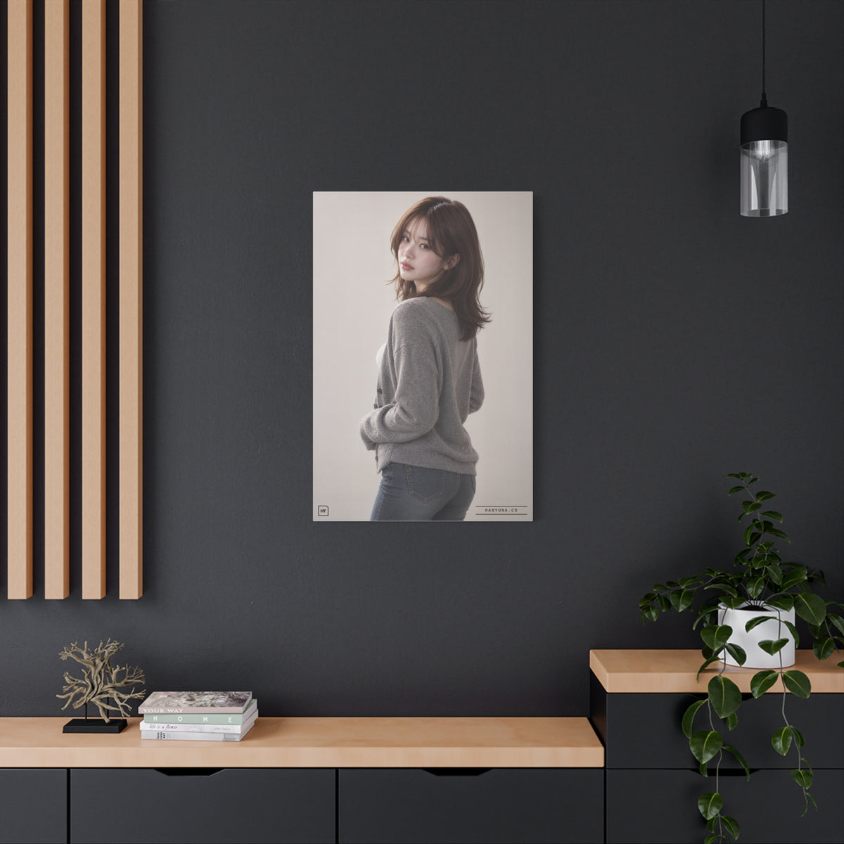 Matte Stretched Canvas Print — Minimal Portrait Wall Art